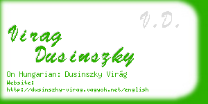 virag dusinszky business card